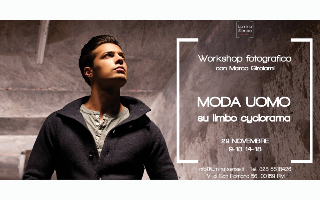 workshop moda uomo fotografia Roma lumina sense art-lab